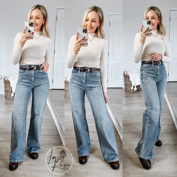 Courtney High-Rise Essential Wide Leg Jeans | Women's Denim | Everyday Bottoms - Picture 3 of 10